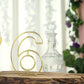 Gold freestanding 3D decorative table number 6 for weddings.