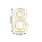 Gold freestanding decorative table number 8, 8 inches tall.
