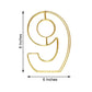 Gold 3D decorative metal wire table number "9" for weddings.