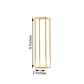 Gold 8" tall freestanding decorative wire letter "I" wedding centerpiece.