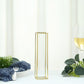 Gold freestanding 3D decorative wire letter "I" wedding centerpiece.
