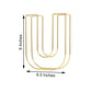Gold 3D decorative wire letter "U" centerpiece for weddings, 8 inches tall.