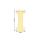 Gold 3D marquee letter "I" with warm white LED lights.