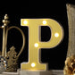 6" Gold 3D Marquee Letters - Warm White 5 LED Light Up Letters - P