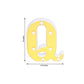 6" Gold 3D Marquee Letter "Q" with warm white LED lights