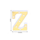 6" Gold 3D Marquee Letters - Warm White 7 LED Light Up Letters - Z