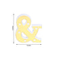 Gold 3D marquee symbol light up decor in warm white.