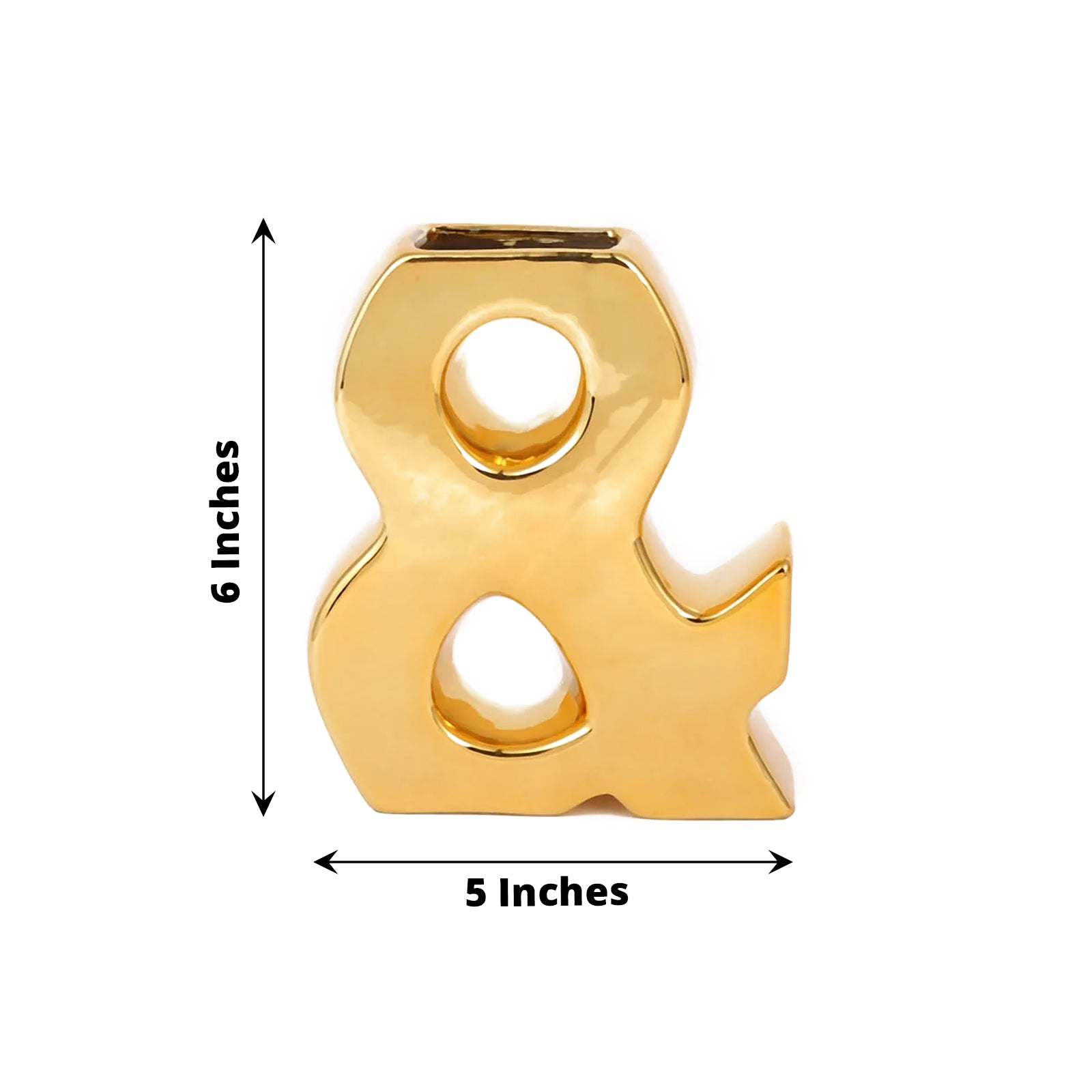 Gold Ceramic Symbol Sculpture Vase