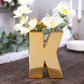 Gold Plated Letter "K" Ceramic Bud Planter Vase 6 Inch