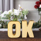 6 Inch Ceramic Letter U Vase With Gold Plating