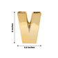 6 Inch Gold Ceramic Letter V Bud Vase