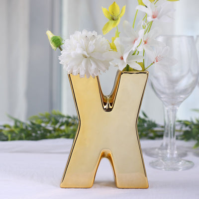 Elevate Your Decor with the Gold Letter Sculpture Vase