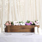 30 Inch x 6 Inch Natural Wood Planter Boxes Smoked Brown Rustic with Removable Plastic Liners