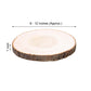 Natural color rustic wood slice, 12" diameter, perfect for table centerpieces.