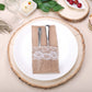 Natural color round wood slice table centerpiece.