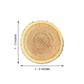 Rustic cedar wood slices for wedding table decor.